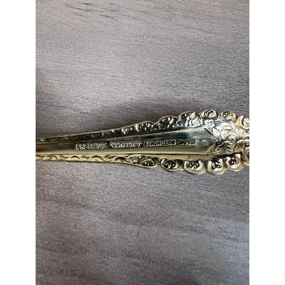 Vintage Prestige CONCORD Stainless Gold Electroplate Japan Demitasse Spoon‎